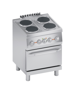 Kokebord 4 runde plater, Elektrisk ovn 1/1 GN, Gulvmodell