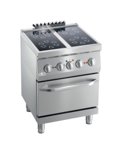 Kokebord Elektrisk, 4 keramiske plater + Ovn 1/1 GN
