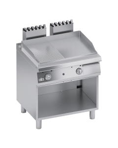 Flatgrill Gass, Rillet + Slett topp + Skuff, Gulvmodell