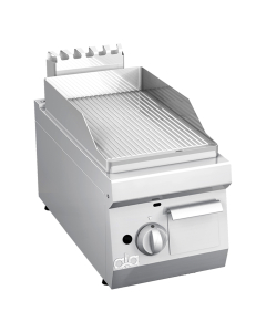 Flatgrill Gass, Rillet topp 1/2 + Skuff, Bordmodell