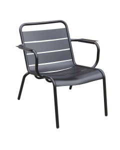 Promenade lounge stol aluminium, RAL 9005
