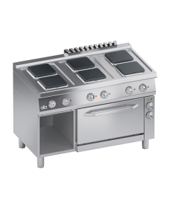 Kokebord 6 firkantede plater + Varmluftsovn 1/1 GN