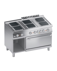 Kokebord 6 firkantede plater, Elektrisk ovn 2/1 GN