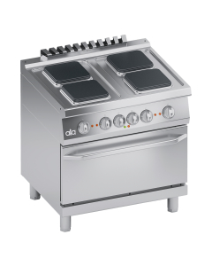 Kokebord 4 firkantede plater, Elektrisk ovn 2/1 GN